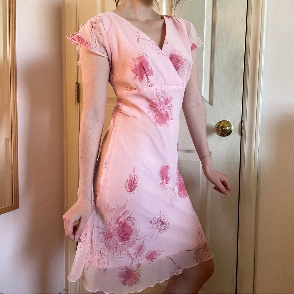 Y2K DBY Pink Floral Fairy Dress